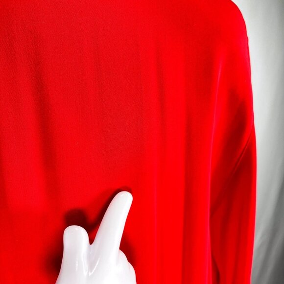 Vintage ESCADA Womens Silk Red Spanish ruffle Flare Long Sleeve Blouse 34 / S - Picture 16 of 16